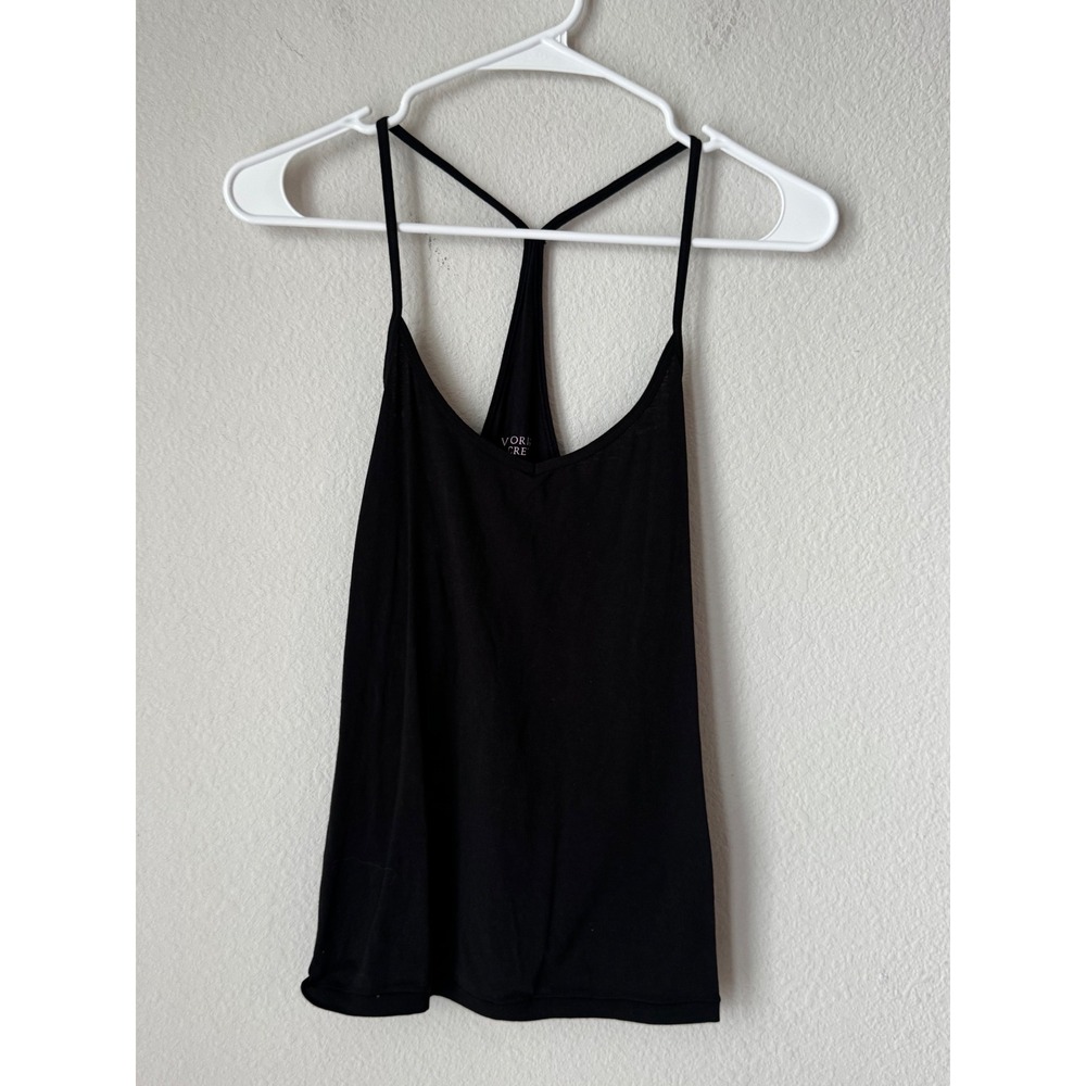 Victorias Secret Black Racerback Camisole Tank Top One Size NWT